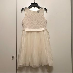 Lilt Formal Off-White Sleeveless A-Line Occasion Tulle Dress